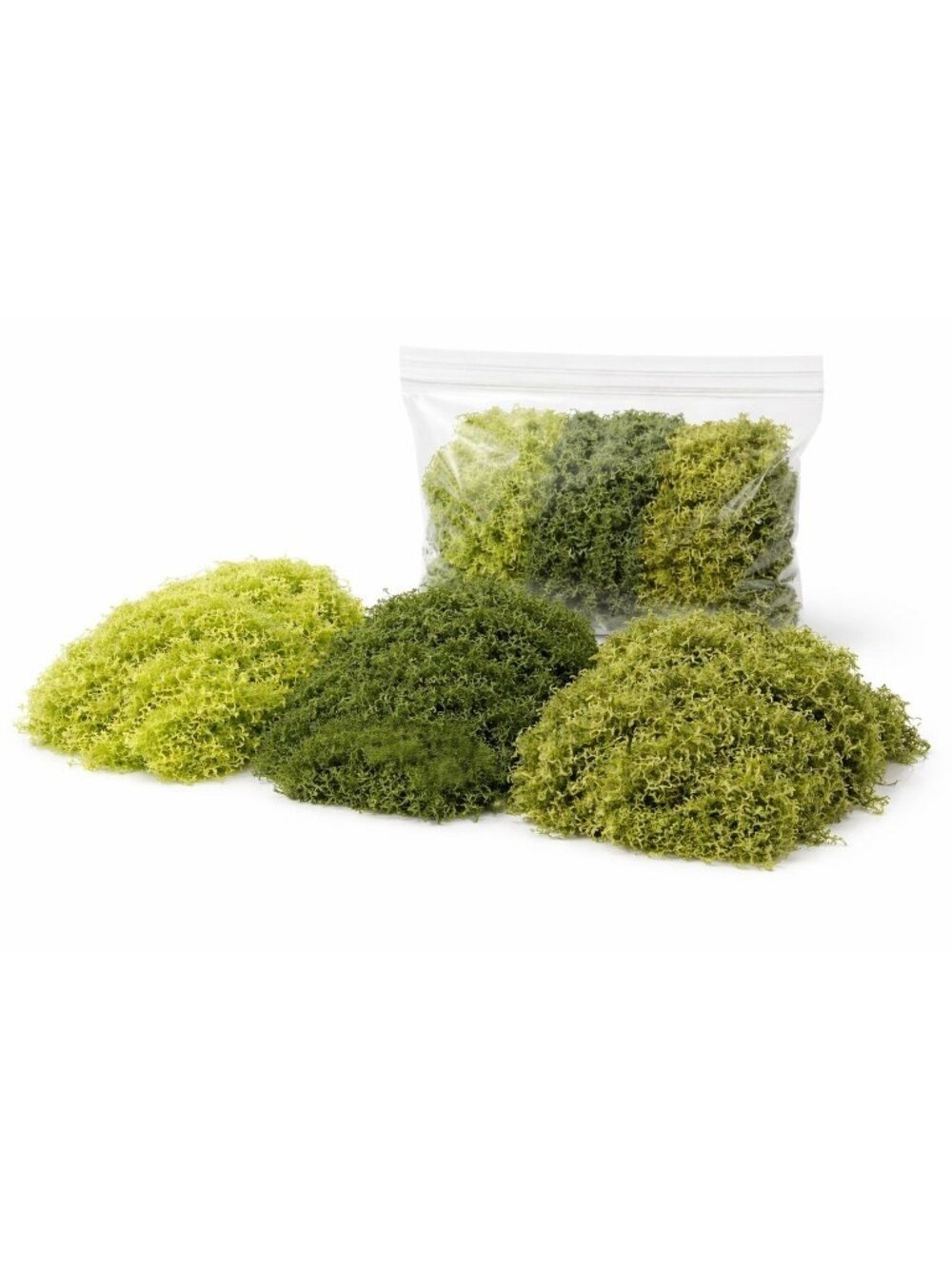 Artificial Moss 3 Color Set Faux Green Moss for Crafts Terrariums Deco